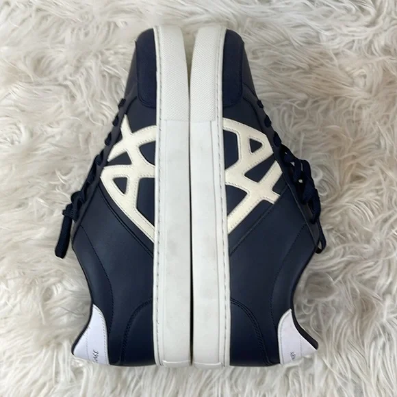 ARMANI EXCHANGE Logo Detail Lace Up Sneakers Size 12 - Picture 10 of 14